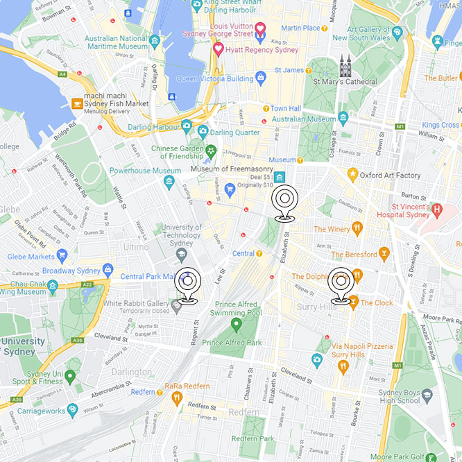 Sydney Asian Massage Parlour map